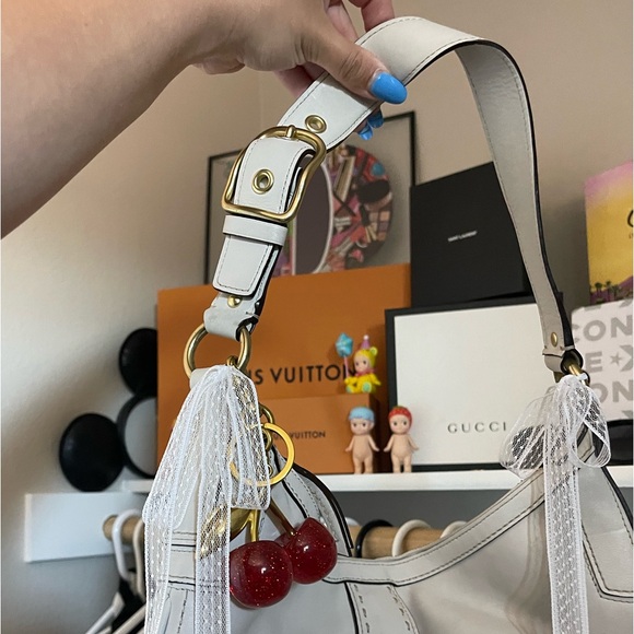 Y2K Style Coach Cream White Leather Hobo Hampton Bag - Picture 7 of 16